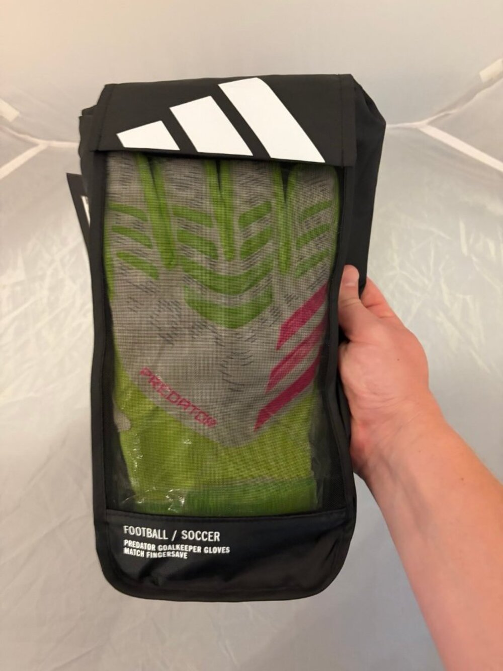 Adidas Predator GL MCS FS goalie gloves soccer yellow white pink sz 10 11 JH3803 - Picture 6 of 10